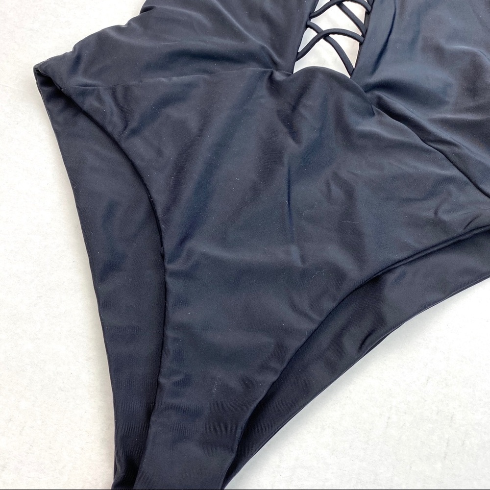 Ripcurl Criss-cross front Black One Piece Swimsuit - Picture 6 of 8